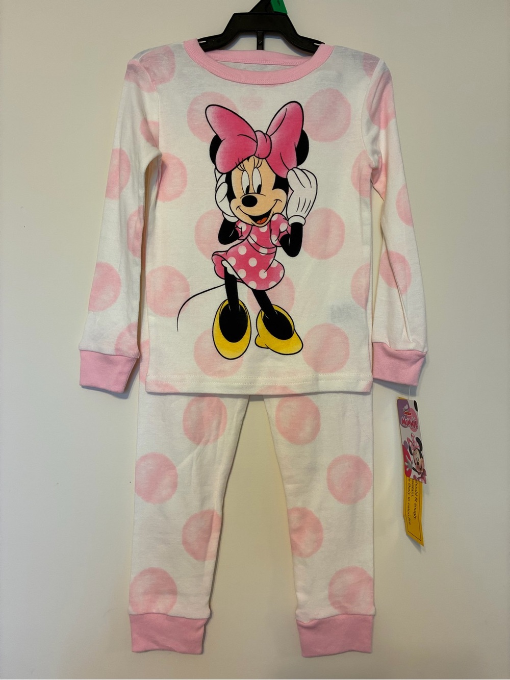 5T Minnie Mouse Pink Polka Dot Kids Pajama Set, Disney Junior